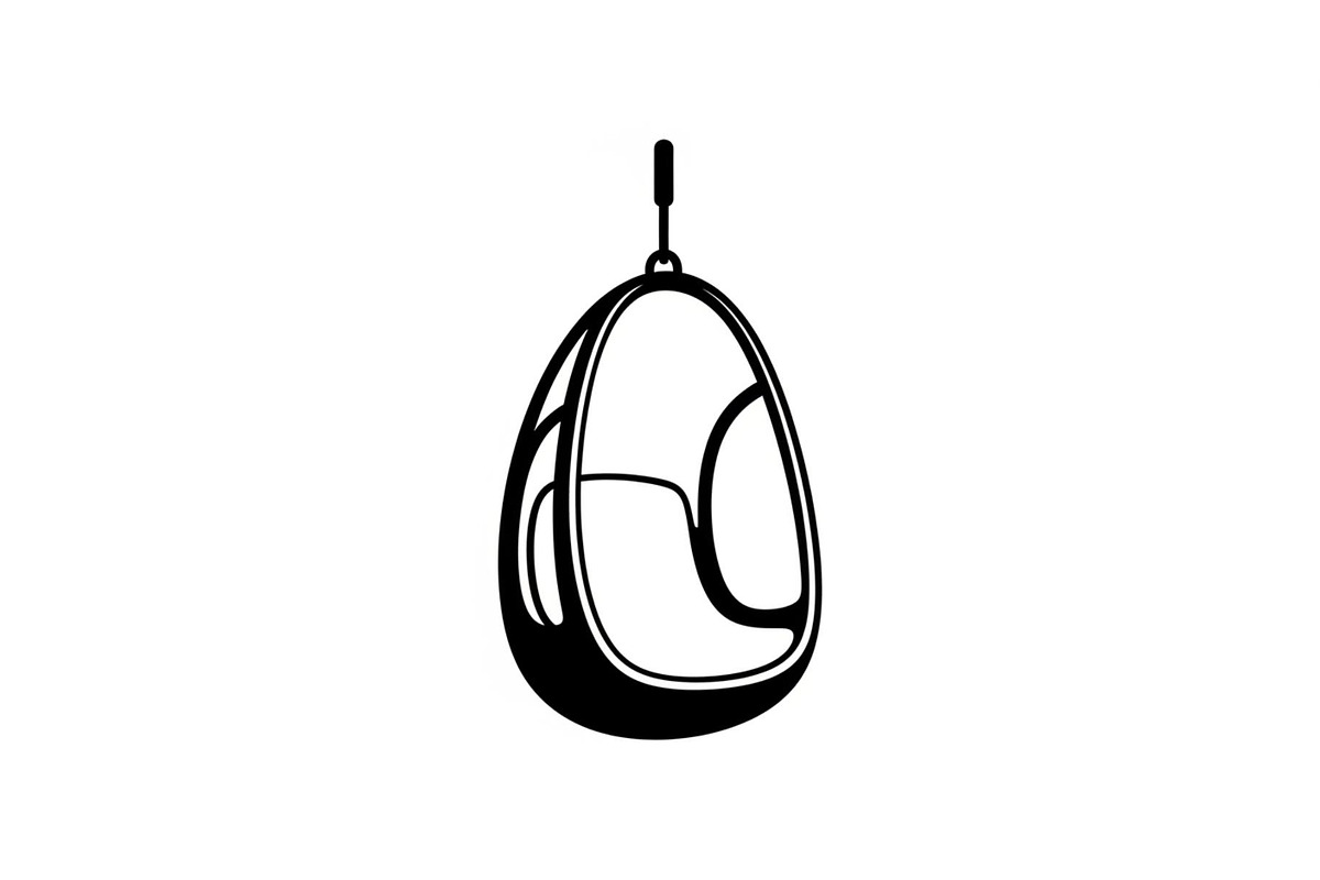 Hanging Egg Chair Silhouette Bundle, an Illustration by Designer_Momina (Photo 51 of 51)