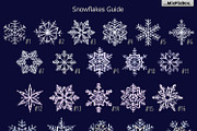SNOWFLAKES Clipart + Backgrounds, an Object Graphic by MixPixBox (Thumbnail 4 of 10)