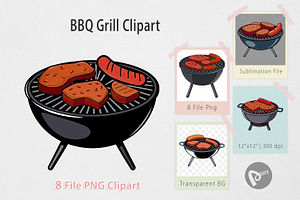 BBQ Grill Clipart, a Graphic by Artnoy