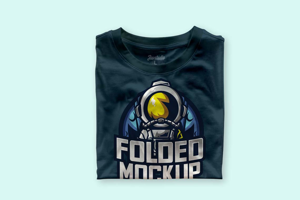 Folded T-shirt Mockup, a Shirt Mockup by jiwstudio (Photo 3 of 5)