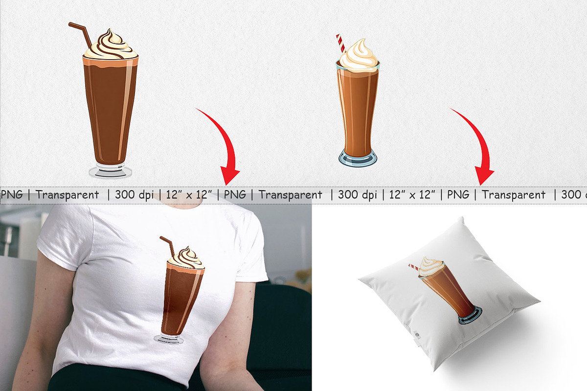 Chocolate Milkshake Clipart, an Object Graphic by Artnoy (Photo 3 of 5)