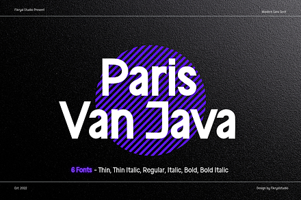 Paris Van Java - Sans Serif, a Sans Serif Font by Fikryal Studio