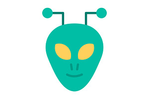 Alien Flat Icon, a Duotone Icon by Pexelpy