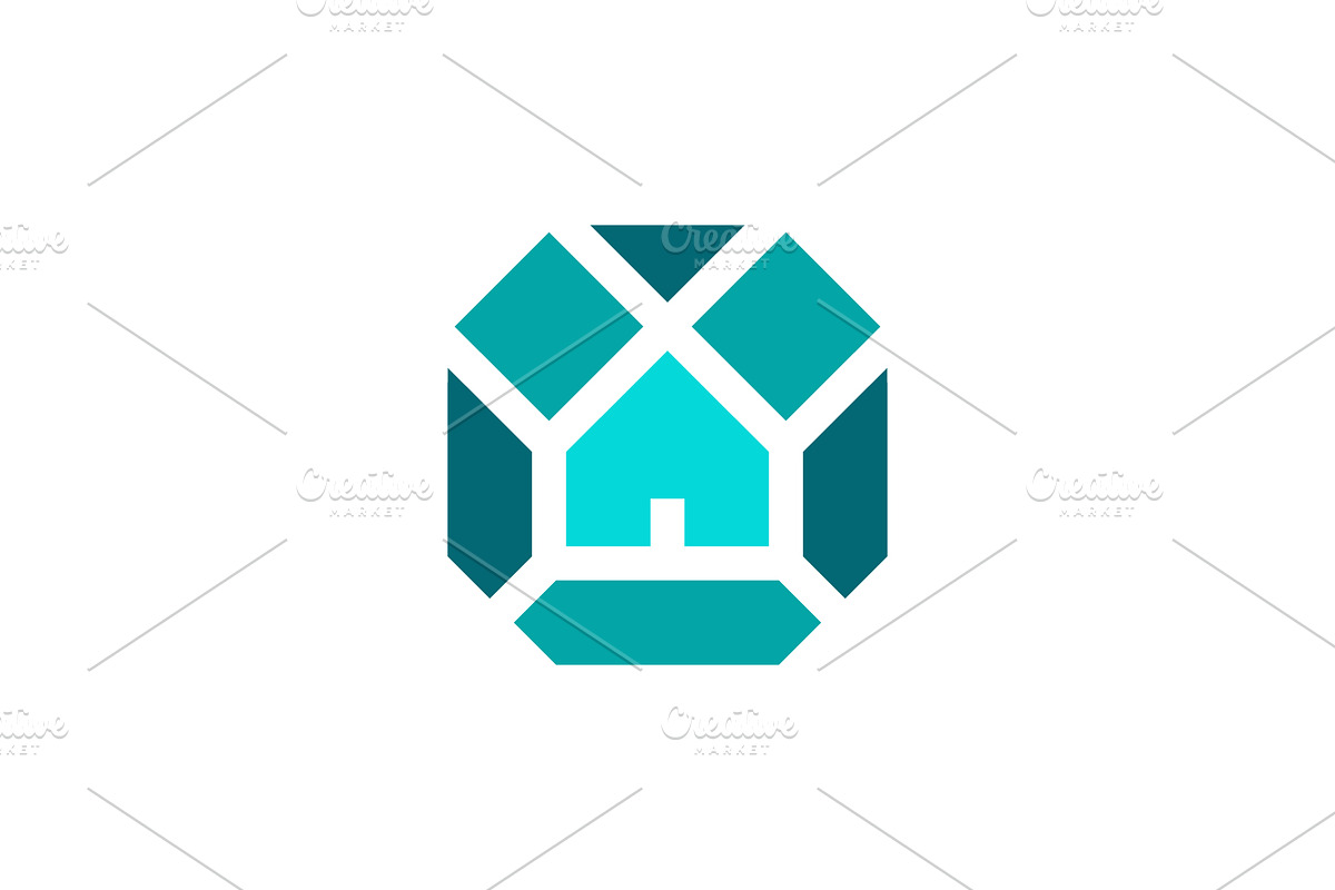 diamond house outline logo, a Branding & Logo Template by Rasagama Studio