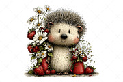 Whimsical Summer Hedgehog Clipart, an Illustration by Craft Nest (Thumbnail 12 of 12)