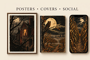 HAUNTED AUTUMN — October After Dark, a Seasonal Illustration by MarisoArt (Thumbnail 3 of 5)