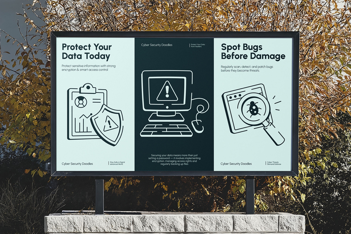 Cyber Security Doodle Icon Set, an Outline Icon by Vectors Market (Photo 4 of 7)