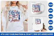 4th of July Liberty and Justice SVG, an Object Graphic by Creative Arslan (Thumbnail 2 of 3)