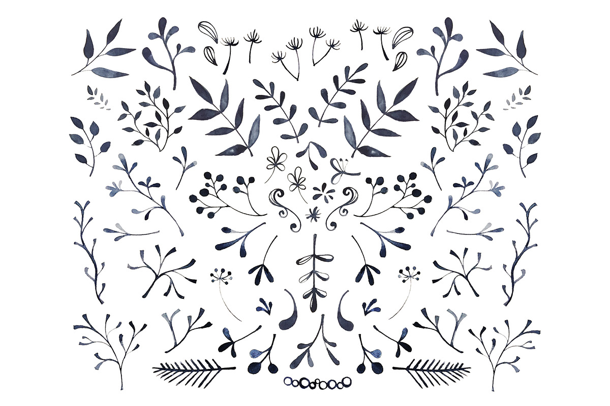 Watercolor Elements Bundle, a Texture Illustration by studio m (Photo 8 of 9)