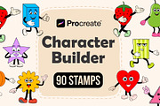 Character Builder Stamps - Procreate, a Brush Add-On by aivos (Thumbnail 1 of 9)