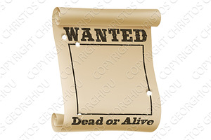 Wanted Poster Background Sign