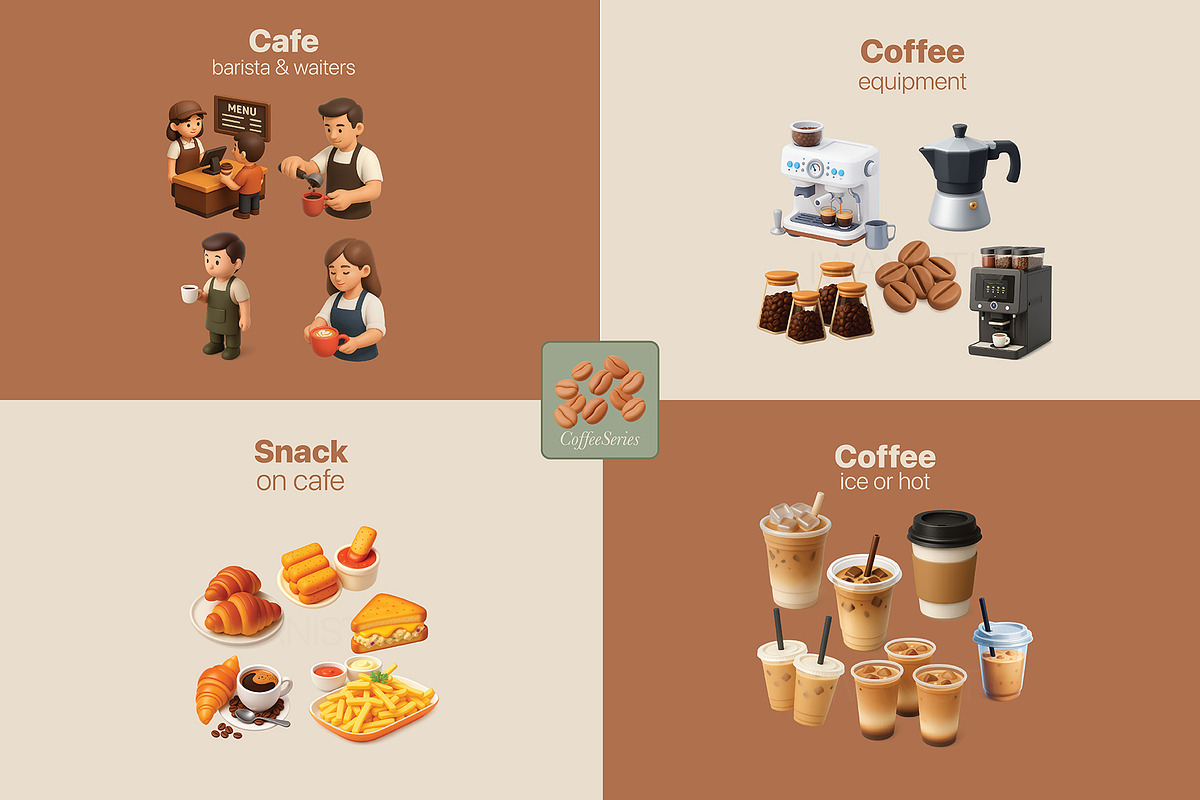 3D Icons Pack Coffee Shop Series, an Icon by Iwanistic (Photo 5 of 5)