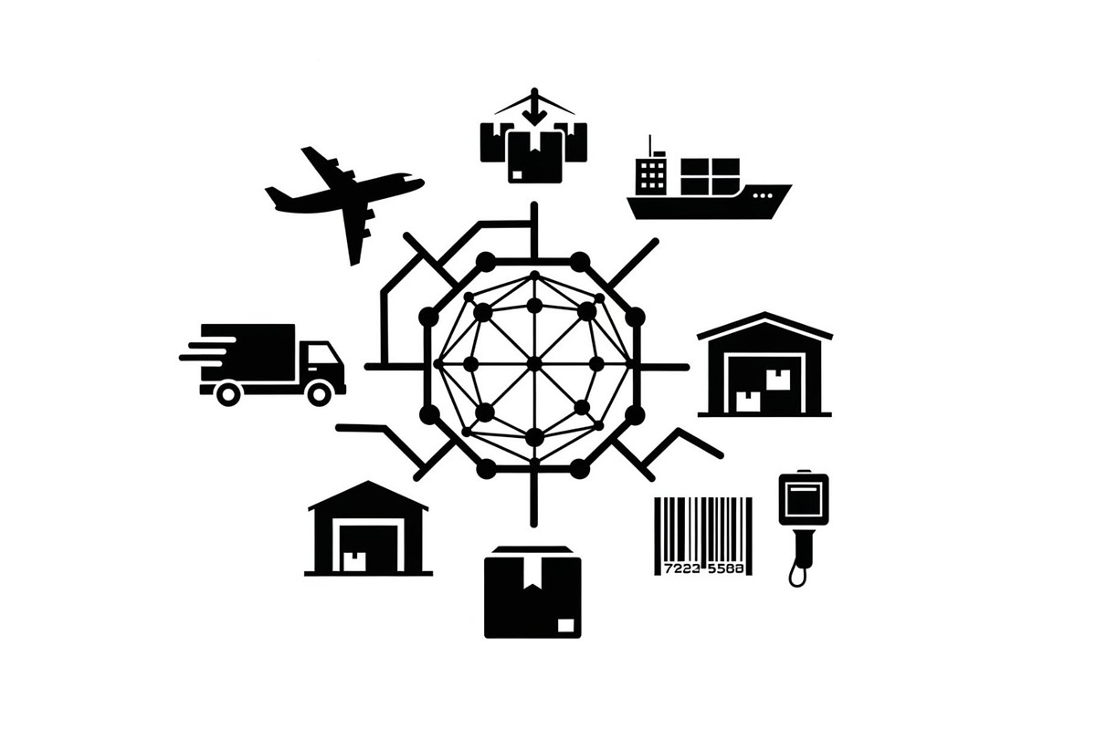Logistics Hub Silhouette Set, a Graphic by hafijul (Photo 3 of 14)