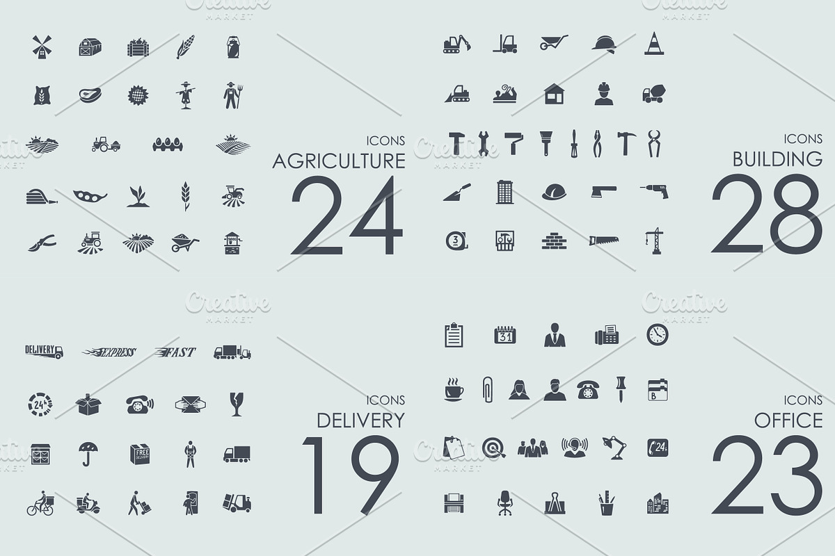 4000 HAMSTER Icons Library preview 5
