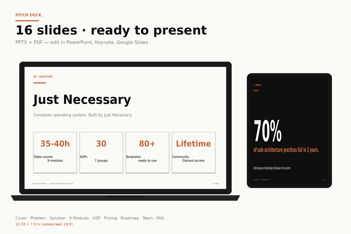 Architecture Studio Templates Bundle, a Presentation Template by Just Necessary (Photo 3 of 6)