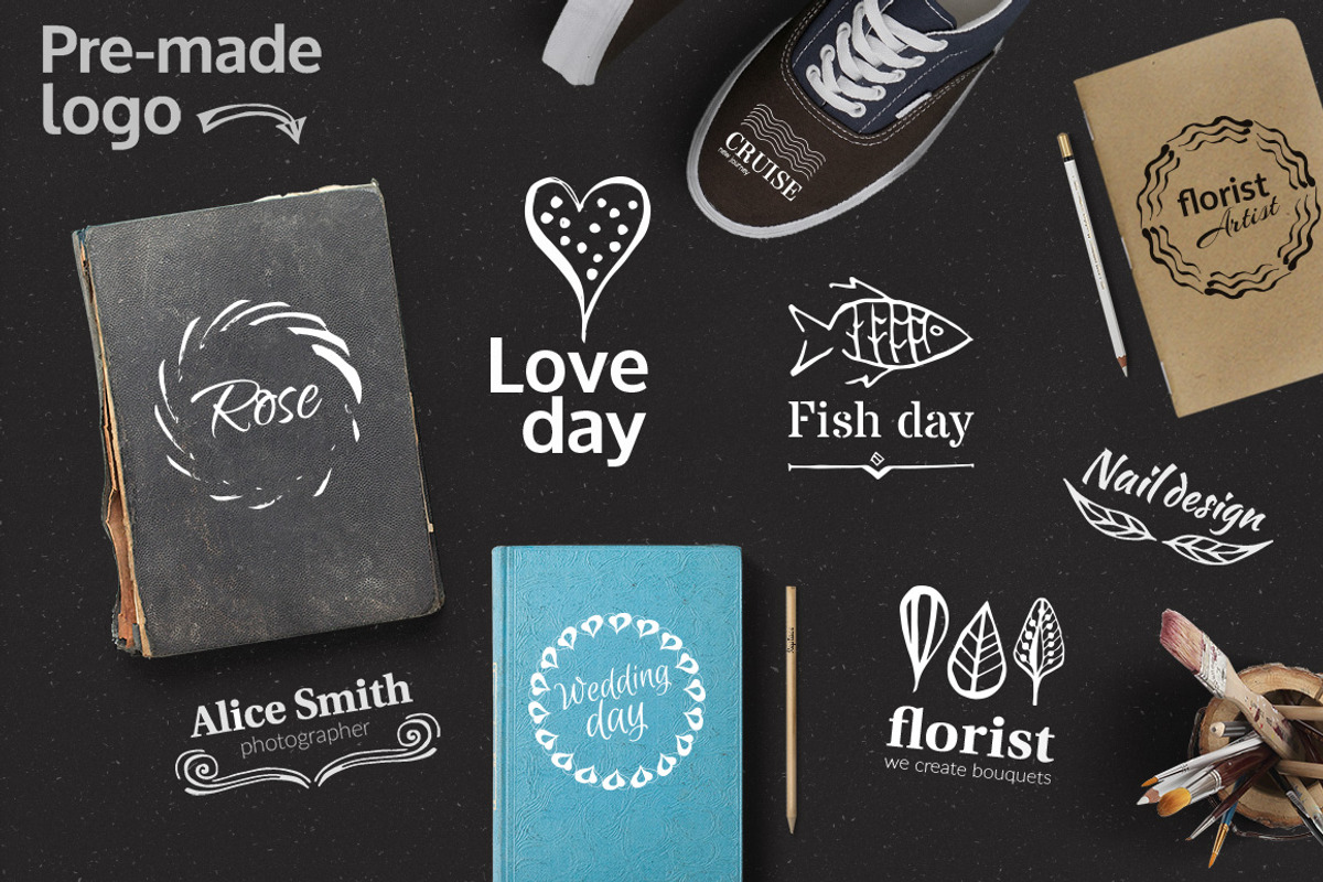 Handsketched elements, logo creator, an Object Graphic by Dasha Efremova (Photo 2 of 11)