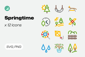 Basicons / Seasons / Springtime, a Duotone Icon by Danil Polshin