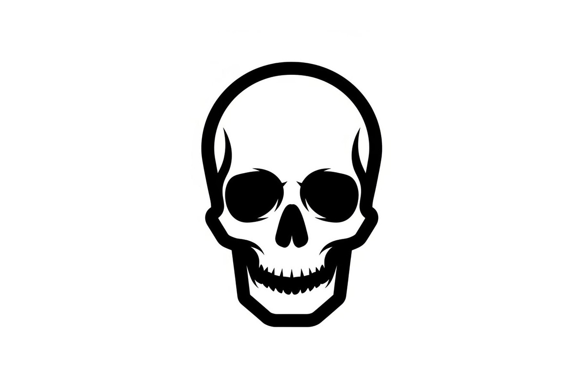 Skull & Crossbones Silhouette Vector, an Illustration by jahid234 (Photo 31 of 51)