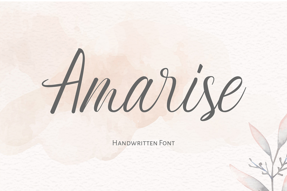 Amarise - Handwritten Font, a Handwritten Font by Alphaleonis_std (Photo 1 of 7)
