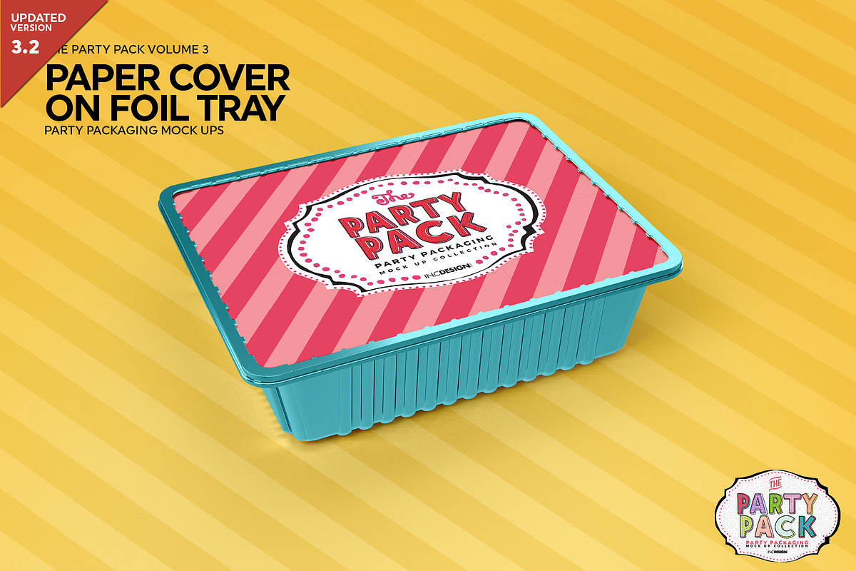 Cover on Foil TrayPackaging Mockup, a Cups & Container Mockup by INCDesign (Photo 1 of 6)
