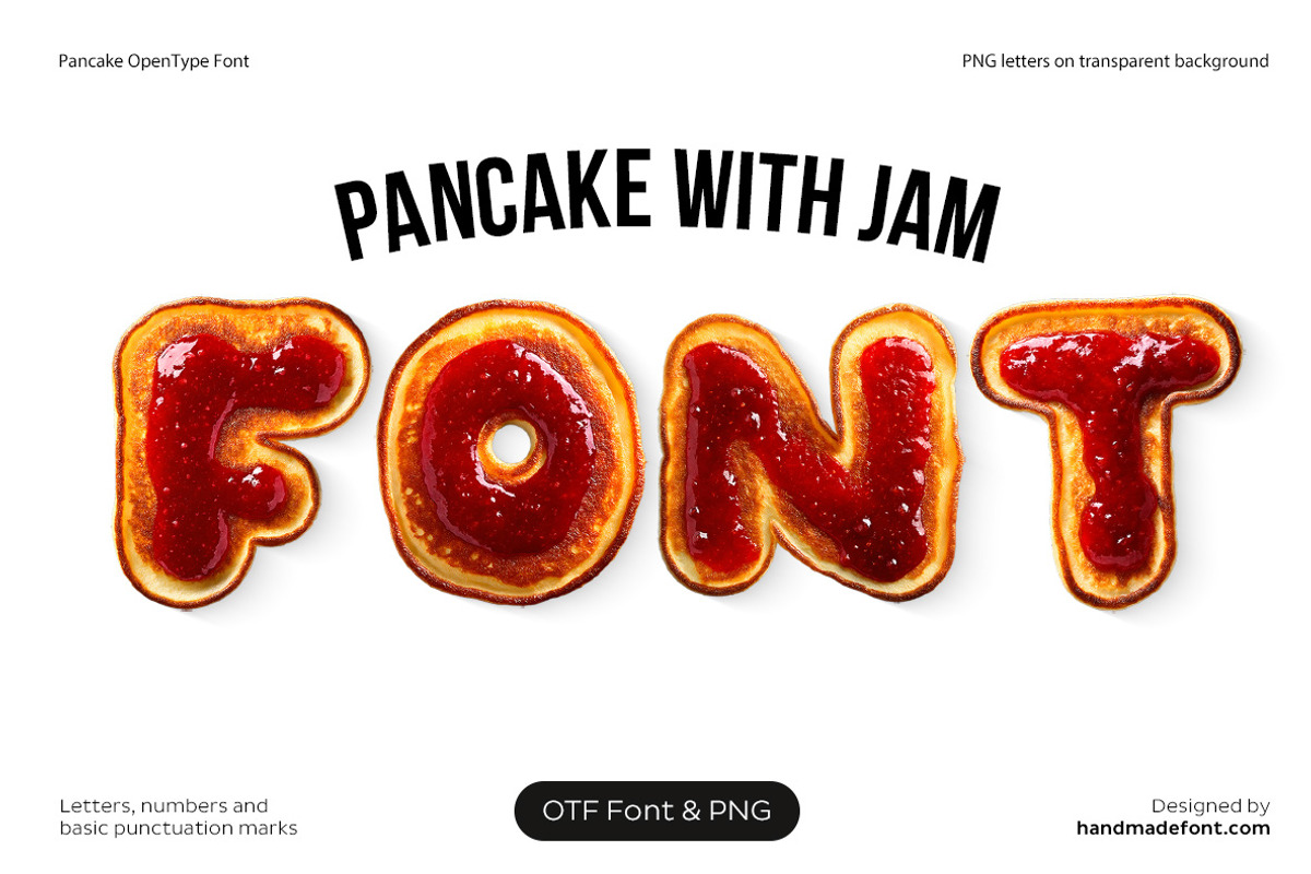 Pancake with Jam Font, a Handwritten Font by Handmadefont (Photo 1 of 10)