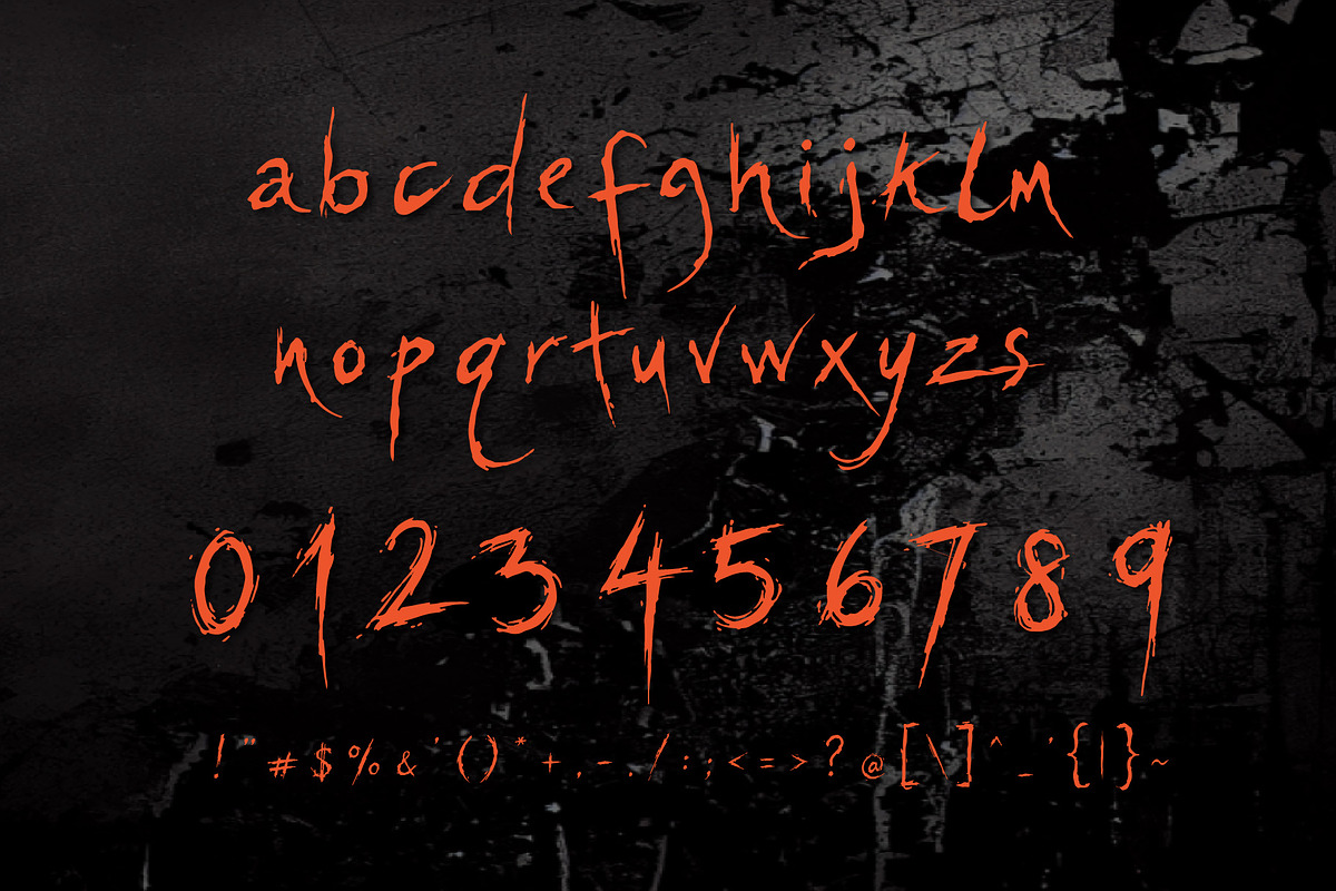 Horaz Genic - Raw Grunge Horror Font, a Handwritten Font by HypeWorksCo (Photo 15 of 15)