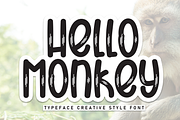 Hello Monkey | Script Font, a Script Font by Scratchones (Thumbnail 1 of 8)
