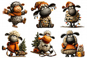 Quirky Winter Sheep Clipart, an Illustration by Daily.Designs (Thumbnail 4 of 5)
