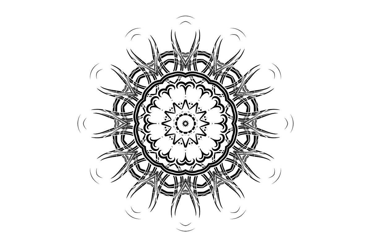 Modern Black and White Mandala Pack, a Decorative Illustration by NJ Himel (Photo 18 of 101)