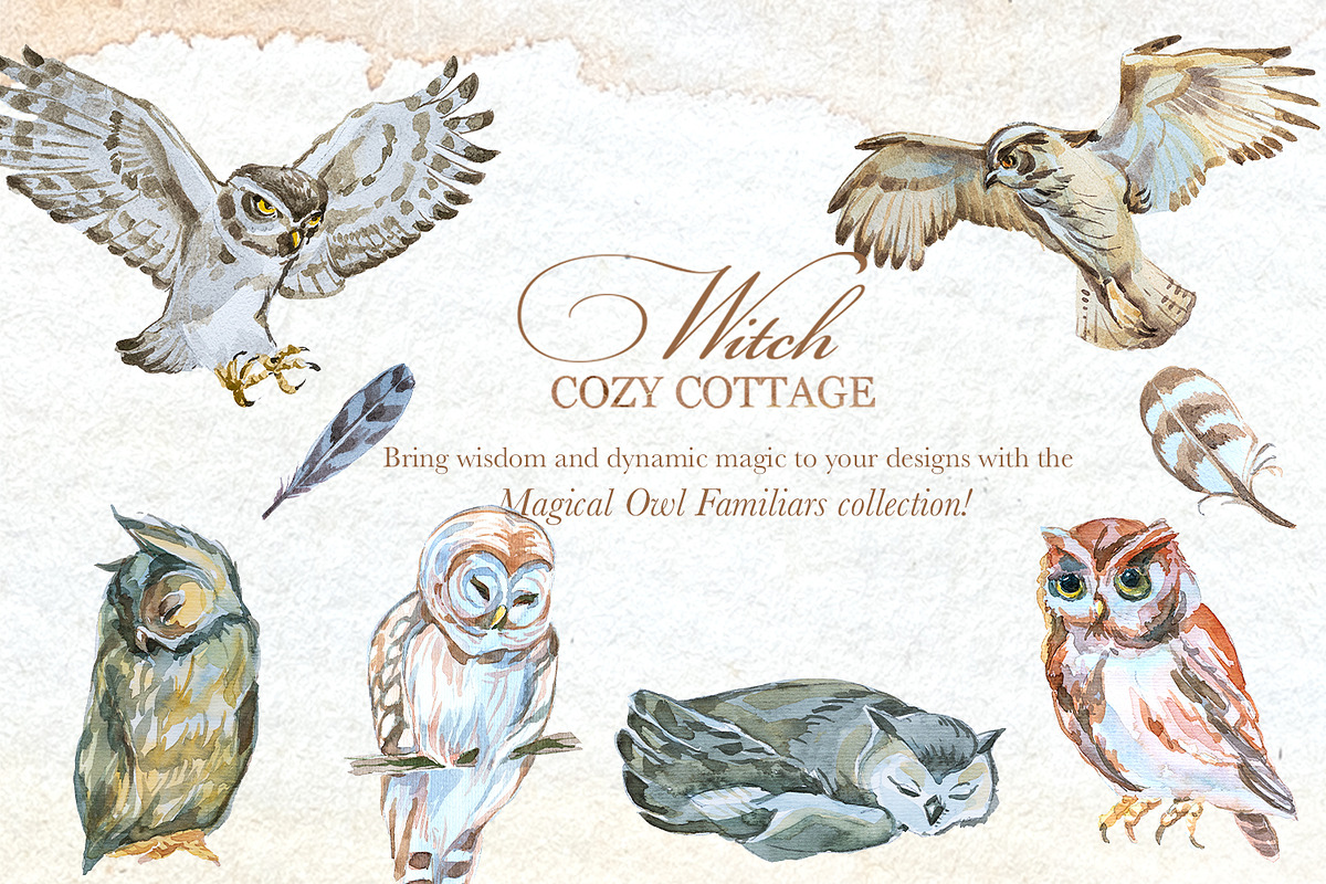 Authentic Cozy Witch Cottage Clipart, a Seasonal Illustration by ArtCreationsDesign (Photo 9 of 23)