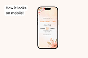Thanksgiving Mobile Invitation, an Invitation Template by Adored Templates (Thumbnail 2 of 11)