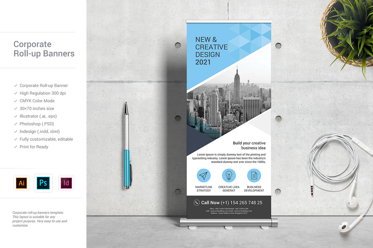 Corporate Roll-up Banner, a Marketing Template by Brochure-Market (Photo 3 of 4)