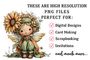 Whimsical Sunflower Fairy Clipart, an Illustration by OK Design (Thumbnail 4 of 6)