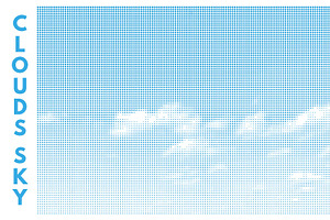 Blue Halftone Cloud Sky