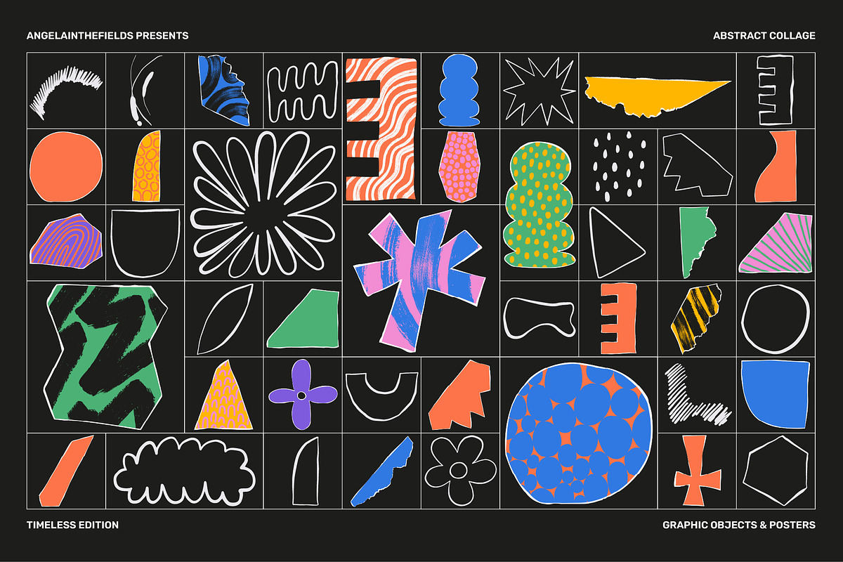 Abstract Collage Vector Clipart Set, an Object Graphic by angelainthefields (Photo 8 of 15)