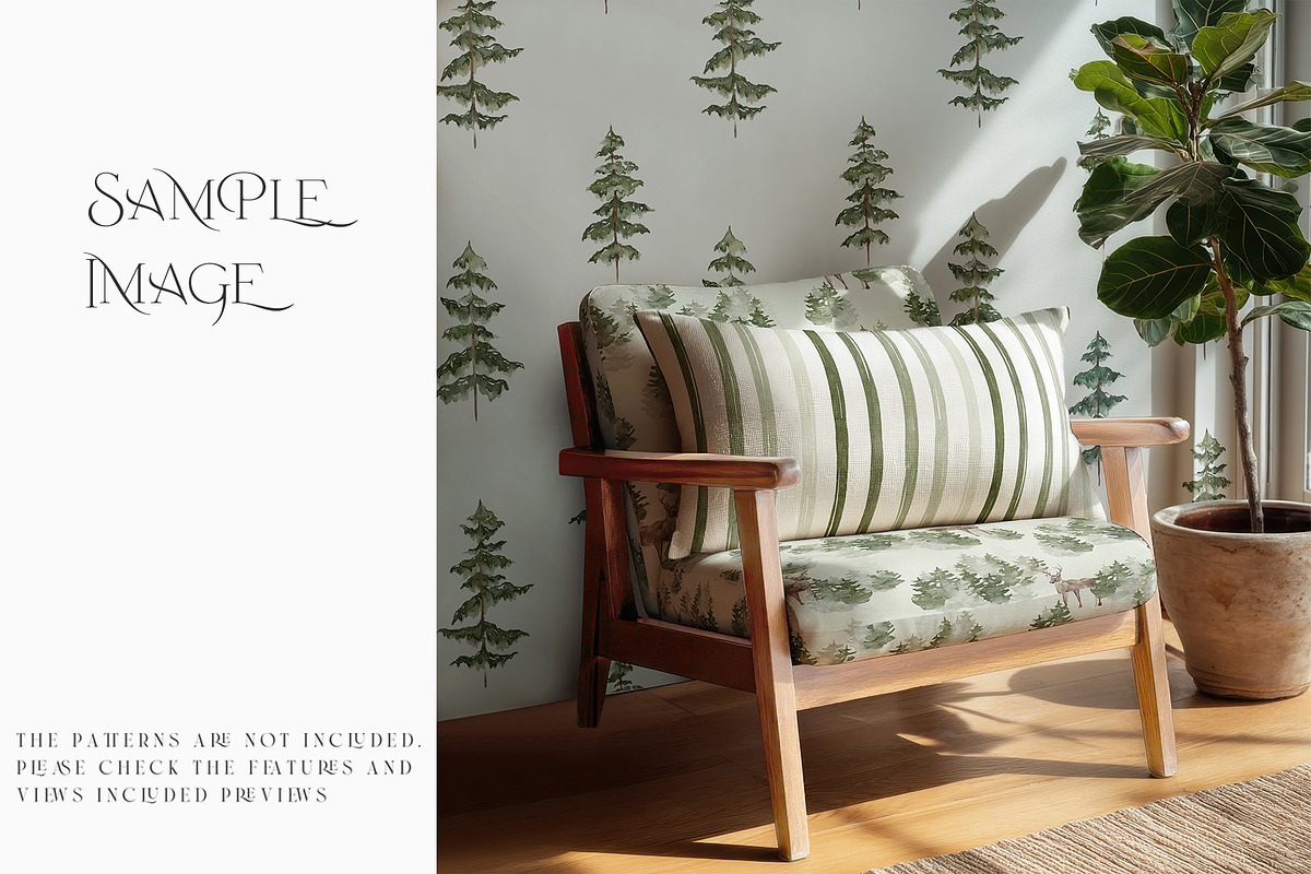 Armchair Upholstery & Pillow Mockups, a Mockup by mock-ups (Photo 15 of 22)