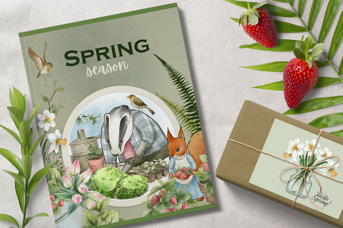 Vintage Watercolor Gardening Clipart, an Animal Illustration by JSolomatina (Photo 2 of 13)