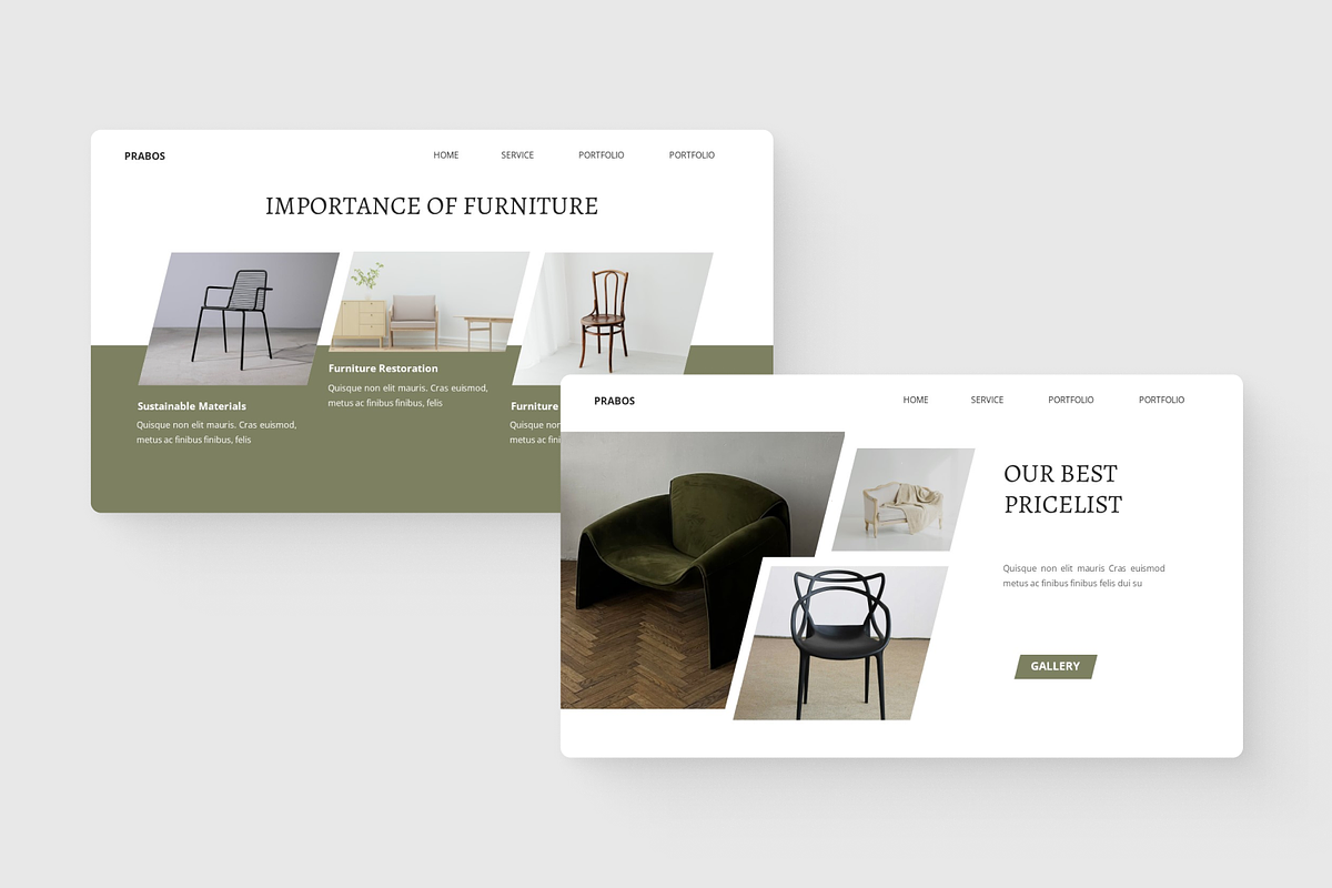 Furniture presentation Google Slide, a Presentation Template by SquidPixey (Photo 2 of 6)