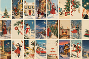 Retro Christmas Illustrations, a Seasonal Illustration by MarisoArt (Thumbnail 5 of 6)