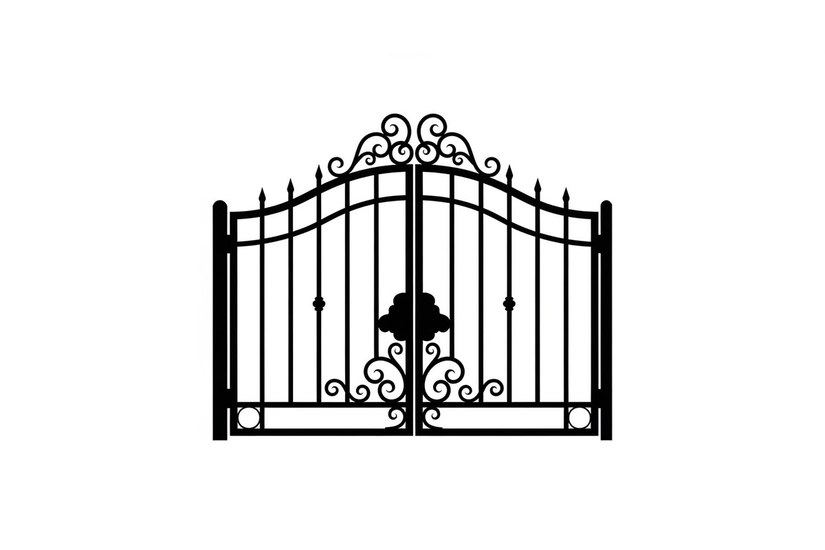 Ornate Wrought Iron Gate Vector Bund, an Illustration by Designs_River (Photo 16 of 47)
