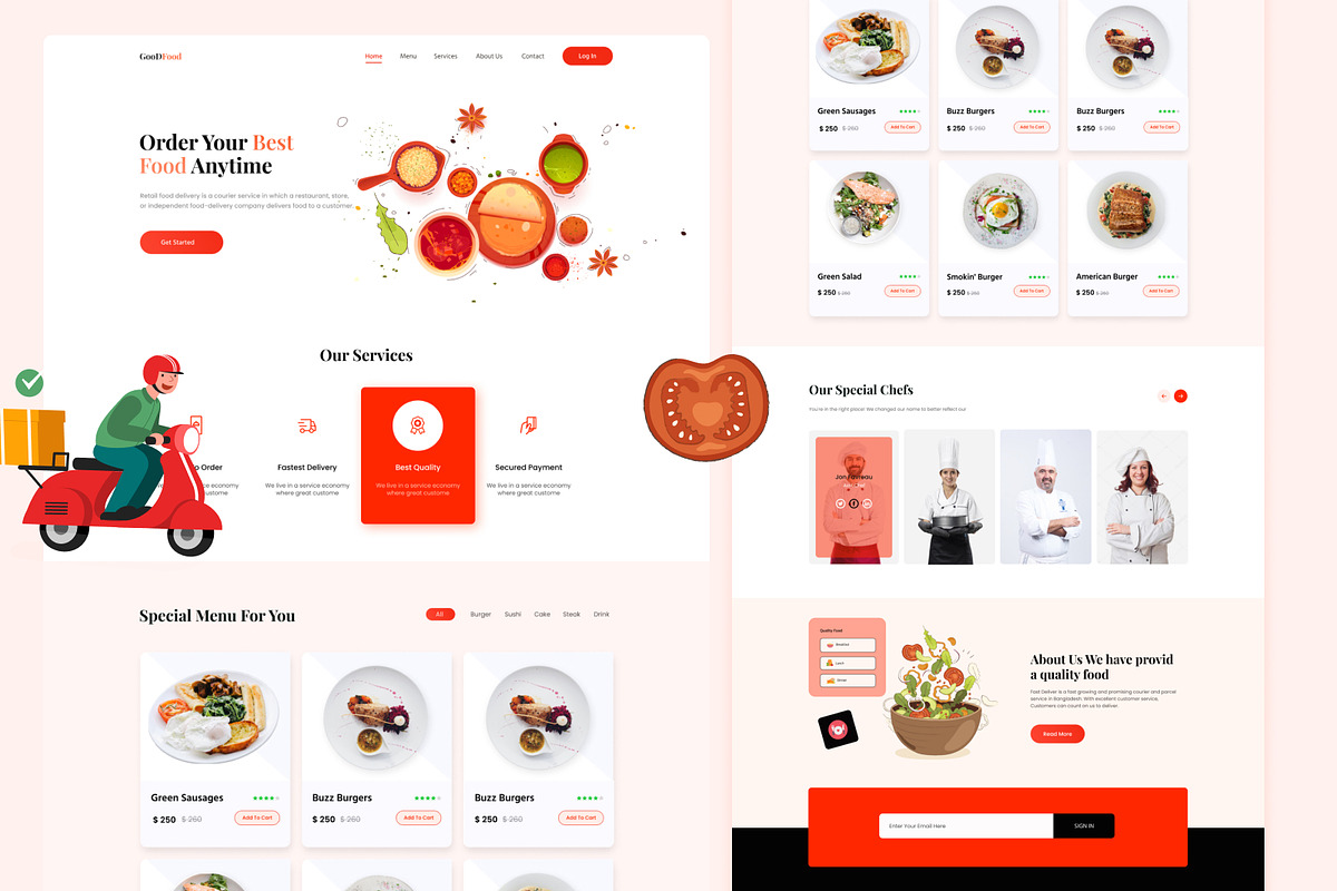 Food Delivery Template, a Templates & Theme by Neha Guleria (Photo 1 of 2)