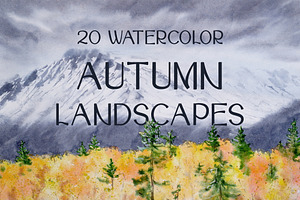 Autumn Watercolor Landscapes