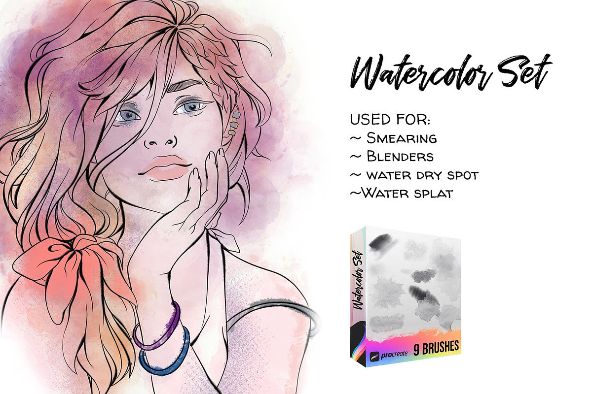 Procreate Watercolor Brushes, a Brush Add-On by Annex1 (Photo 2 of 2)