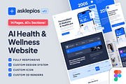asklepios: AI Healthcare Website, a Landing Page Template by strangehelix.bio (Thumbnail 1 of 8)