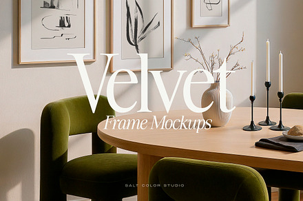 Velvet Frame Mockup Bundle, a Household Mockup by Salt Color Studio