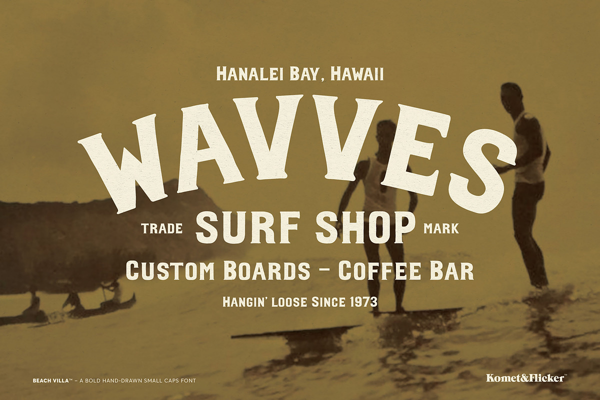 Beach Villa - A Bold Hand-Drawn Font, a Serif Font by Komet & Flicker (Photo 7 of 15)