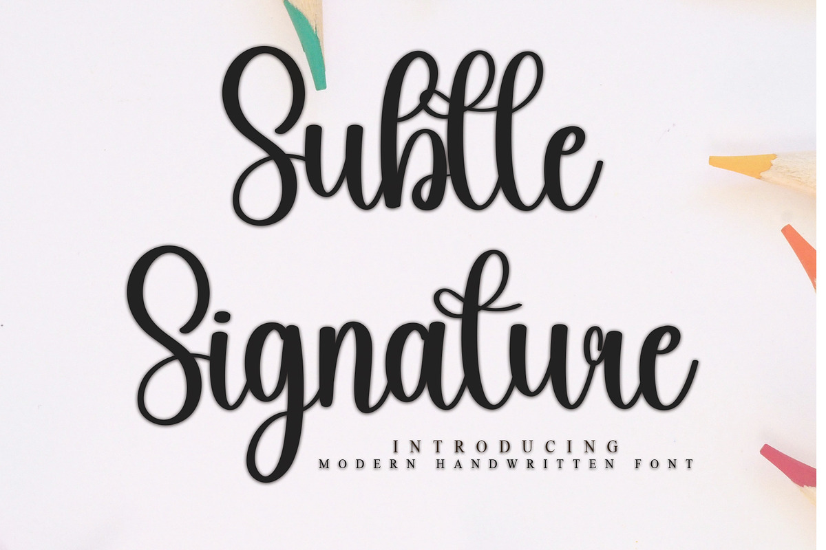 Subtle Signature, a Handwritten Font by InermediaSTUDIO (Photo 1 of 7)