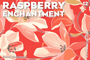 Raspberry Enchantment Floral Pattern