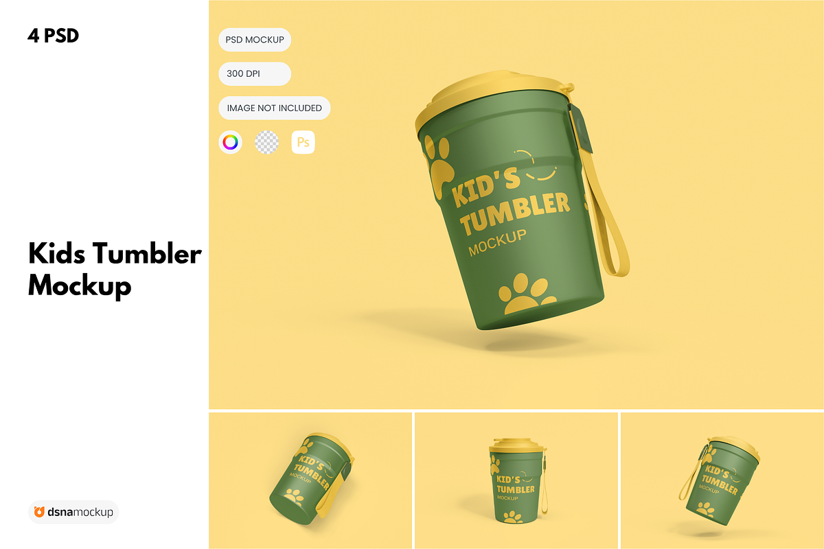 Kids Tumbler Branding Mockup, a Cups & Container Mockup by DSNA Mockup (Photo 1 of 5)