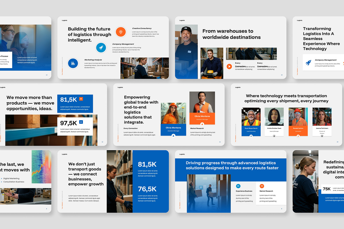 Logistic & Shipping PowerPoint, a Presentation Template by Premast (Photo 3 of 4)